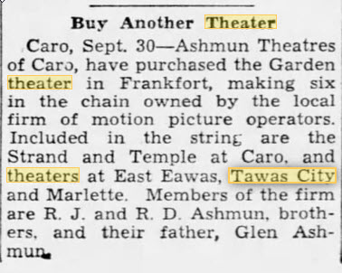 Rivoli Theater - Ashmun Buying Up Theaters Sept 30 1940